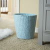 Black Stain Household Essentials ML-7032 Paper Rope Wicker Waste Basket For Bedrooms /& Bathrooms